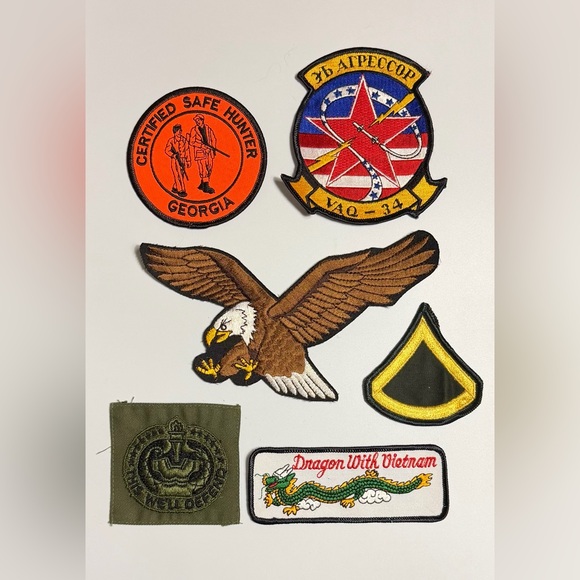 Other - Military Patch Lot Navy VAQ-34 Vietnam Dragon Eagle 6pc